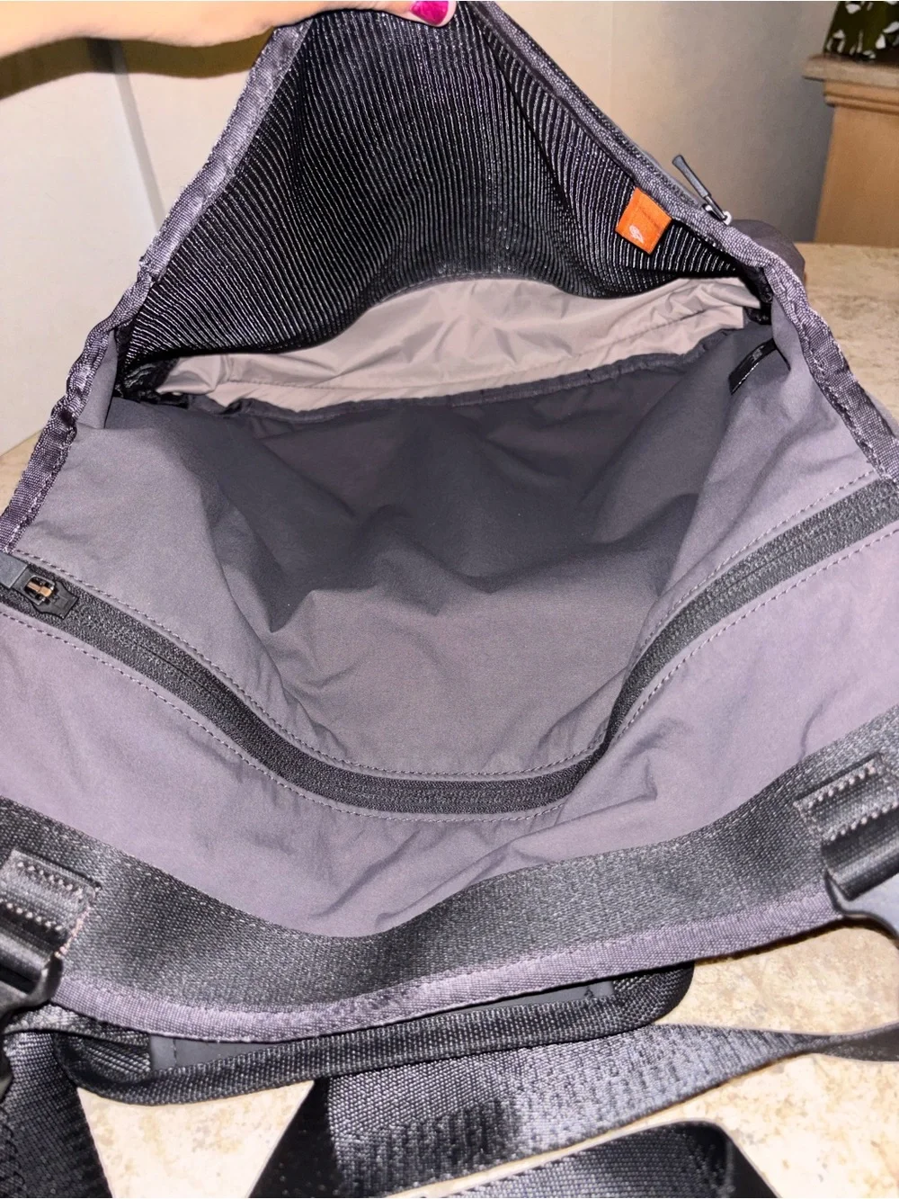 Bellroy Charcoal Mini Messenger with Buckle Closure